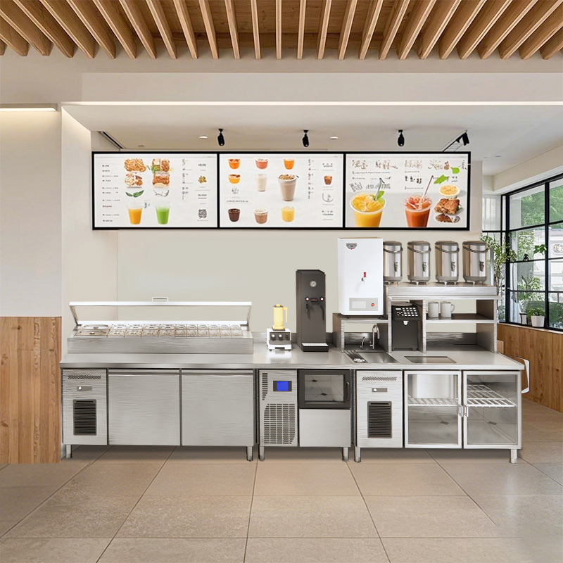 Intelligent Boba Tea Equipment Counter for Cafe Shops