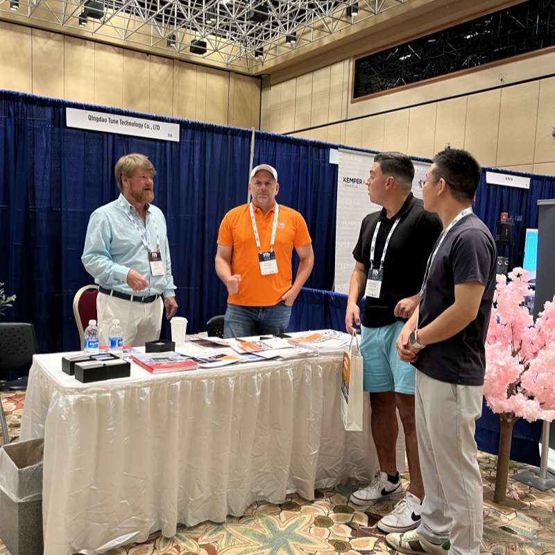 Meeting at the exhibition: Qingdao Tune products Build a bridge for communication and cooperation