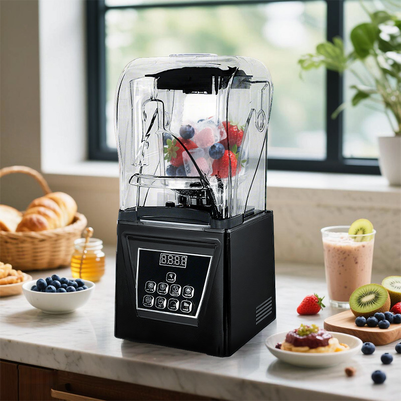 Commercial silent blender, intelligent touch multi-mode smoothie and milkshake mixer for beverage stores