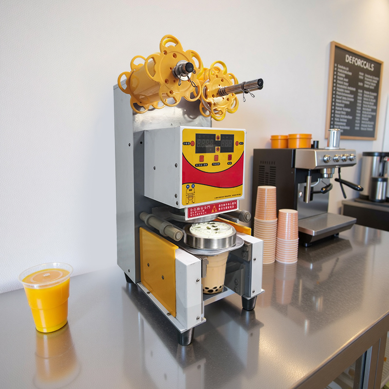Fully automatic beverage sealing machine, commercial cup sealing equipment for milk tea shops, intelligent temperature-controlled sealing film machine