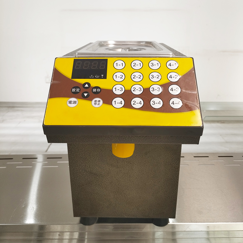 The commercial intelligent quantitative fructose machine is a precise sugar control and liquid dispensing tool for milk tea shops
