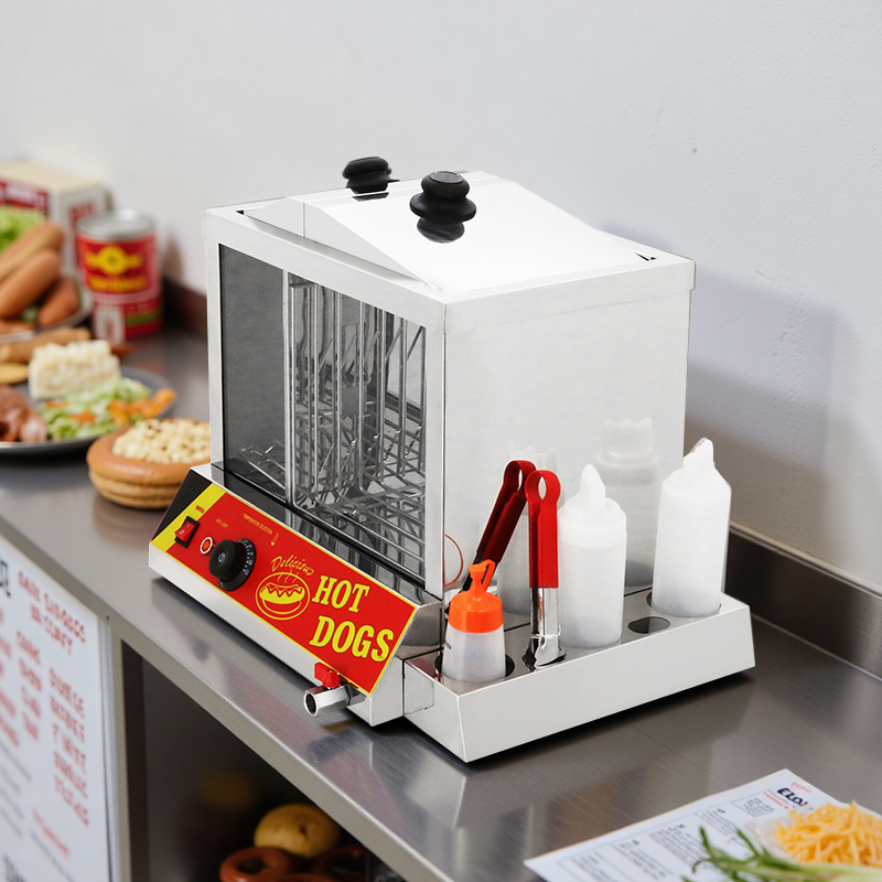 Multi-functional hot dog heating machine, commercial small hot dog machine