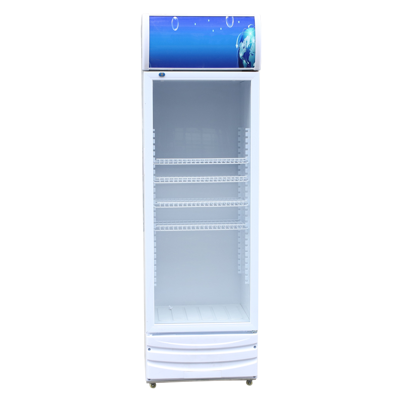 Single-door vertical refrigerated display cabinet, commercial beverage preservation display cabinet
