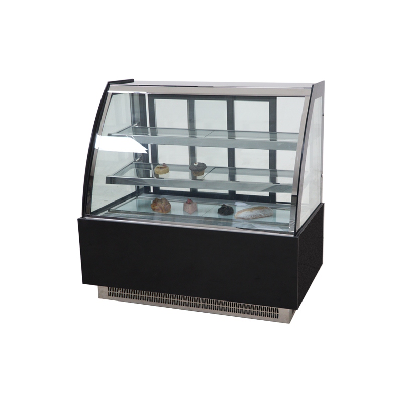 Arc-shaped glass cake refrigeration display cabinet, commercial dessert preservation display cabinet