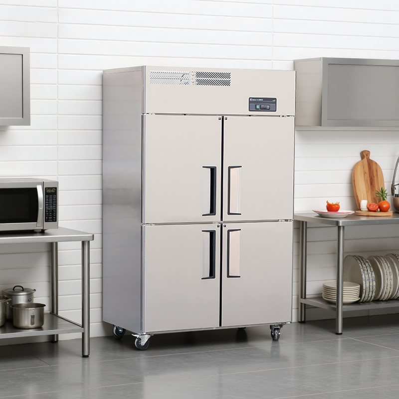 Commercial Four-Door Stainless Steel Refrigerator - Industrial-Grade Cooling for Restaurants & Kitchens